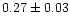 $0.27\pm0.03$