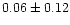 $0.06\pm0.12$