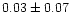 $0.03\pm0.07$