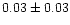 $0.03\pm0.03$