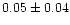 $0.05\pm0.04$