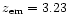 $z_{\rm em} = 3.23$