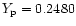 $Y_{\rm p} = 0.2480$