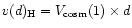 $v(d)_{\rm H}=V_{\rm cosm}(1)\times d$