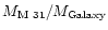 $M_{\rm M~31}/M_{\rm Galaxy}$