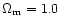 $\Omega _{\rm m}=1.0$