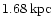 $1.68\hbox{\kern 0.20em kpc}$