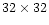 $32\times32$