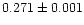 $0.271\pm0.001$