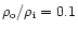 $\rho_{\rm o}/\rho_{\rm i} = 0.1$