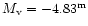 $M_{\rm v}=-4.83^{\rm m}$