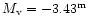 $M_{\rm v}=-3.43^{\rm m}$