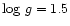 $\log\,g=1.5$