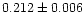 $ 0.212 \pm0.006 $