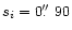 $s_i = 0\hbox{$.\!\!^{\prime\prime}$ }90$