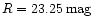 $R=23.25\,\rm {mag}$