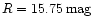 $R=15.75\,\rm {mag}$