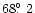 $68\hbox{$.\!\!^\circ$ }2$