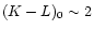 $(K-L)_0\sim2$