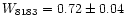 $W_{8183}=0.72\pm0.04$