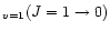 $_{v=1}(J=1\rightarrow0)$