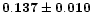 ${\bf0.137 \pm 0.010}$
