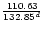 ${110.63\over 132.85^d}$
