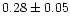 $0.28 \pm 0.05$