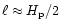 $\ell\approx H_{\rm p}/2$