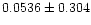 $0.0536\pm{0.304}$