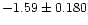 $-1.59\pm{0.180}$