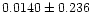 $0.0140\pm{0.236}$