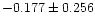 $-0.177\pm{0.256}$