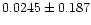 $0.0245\pm{0.187}$