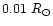 $0.01~R_{\odot}$