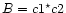 $B = c1^{\star}c2$