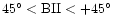 $45^\circ <{\rm BII}<+45^\circ$