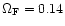 $\Omega _{\rm F}= 0.14$