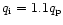 ${q}_{{\rm i}} = 1.1 {q}_{{\rm p}}$