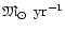 ${\mbox{\eufont M}}_{\odot}~{\rm yr}^{-1}$