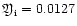 ${\mbox{\eufont Y}}_{{\rm i}}=0.0127$