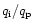 ${q}_{{\rm i}}/{q}_{{\rm p}}$