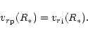 \begin{displaymath}
{{v_r}}_{{\rm p}}(R_{*})={{v_r}}_{{\rm i}} (R_{*}).
\end{displaymath}