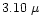 $3.10~\mu$