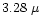 $3.28~\mu$