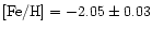 ${\rm [Fe/H]}=-2.05\pm 0.03$