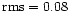 ${\rm rms}=0.08$