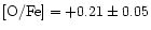 ${\rm [O/Fe]}=+0.21\pm 0.05$