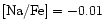 ${\rm [Na/Fe]}=-0.01$