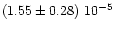 $(1.55\pm0.28)\ 10^{-5}$